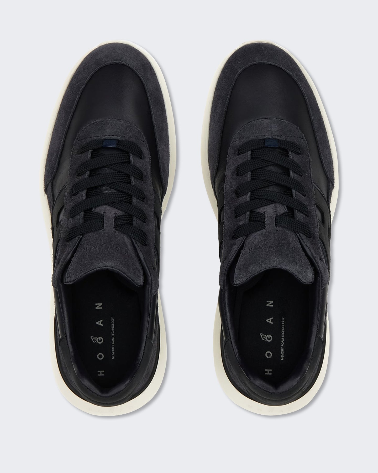 Heren Vetersneaker met H-band detail Blauw