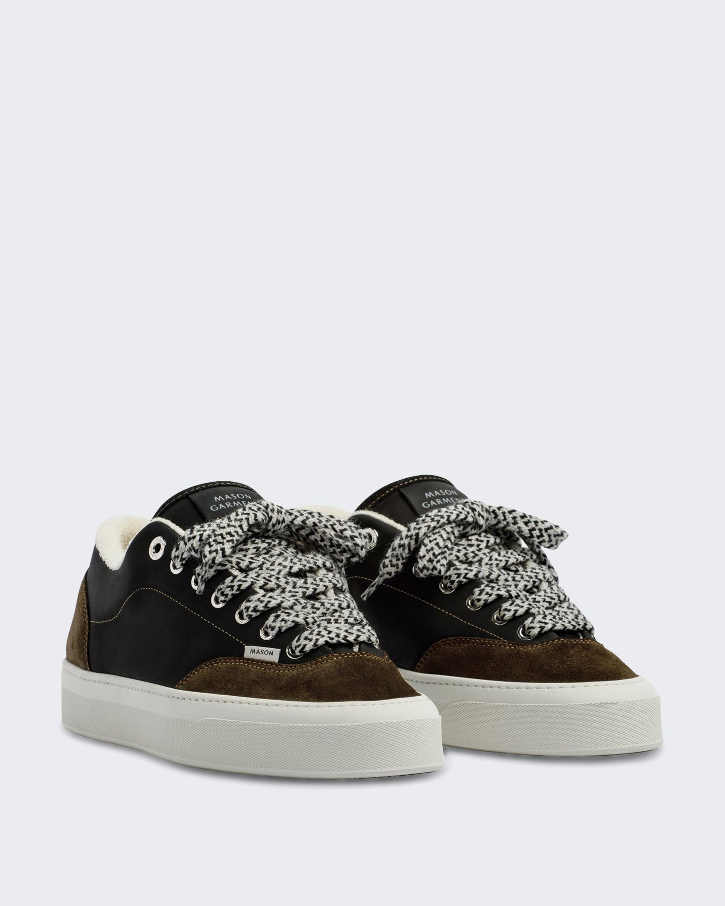 Heren Leren sneaker met klassiek design Groen