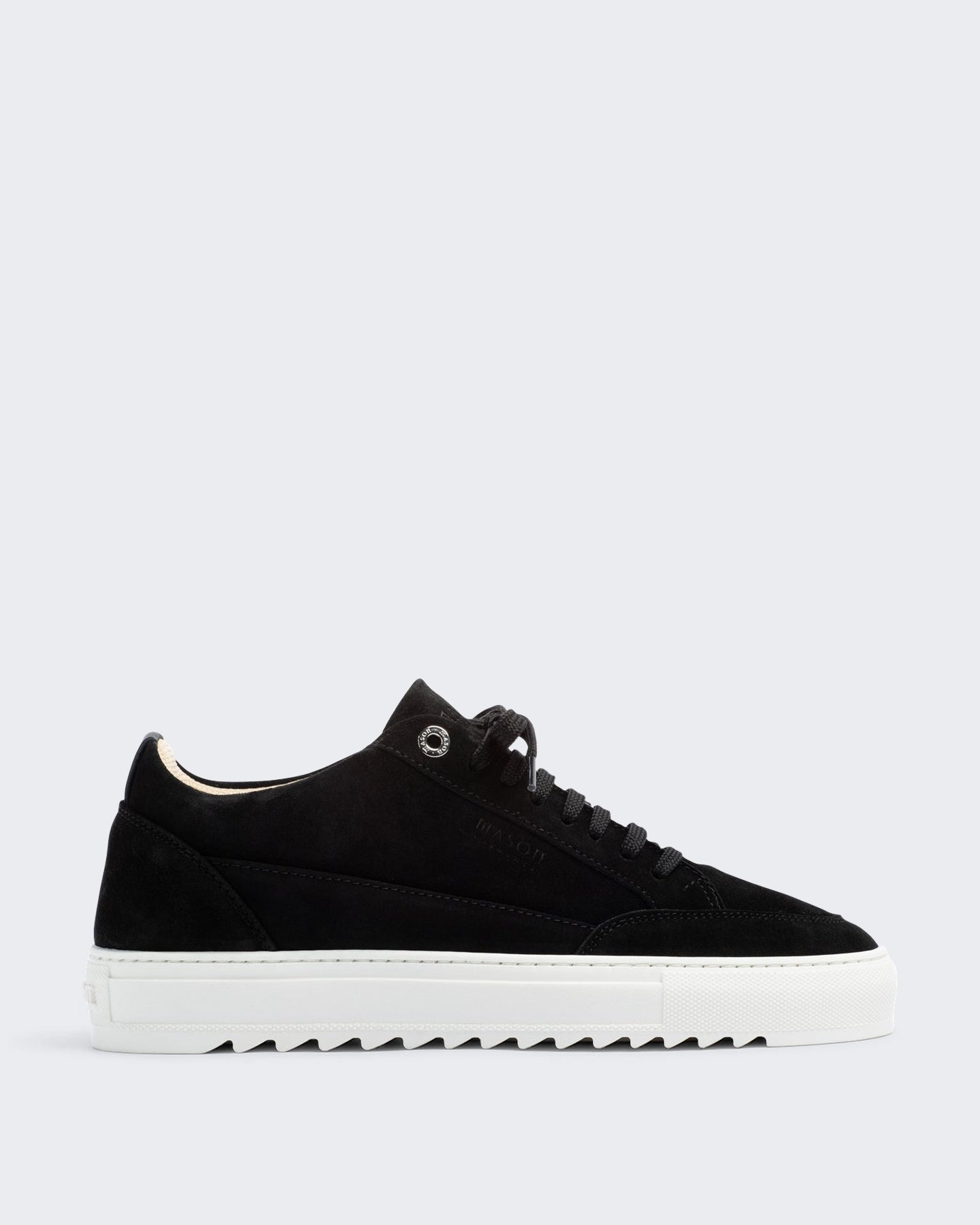 Heren Nativo leren sneaker in zwart