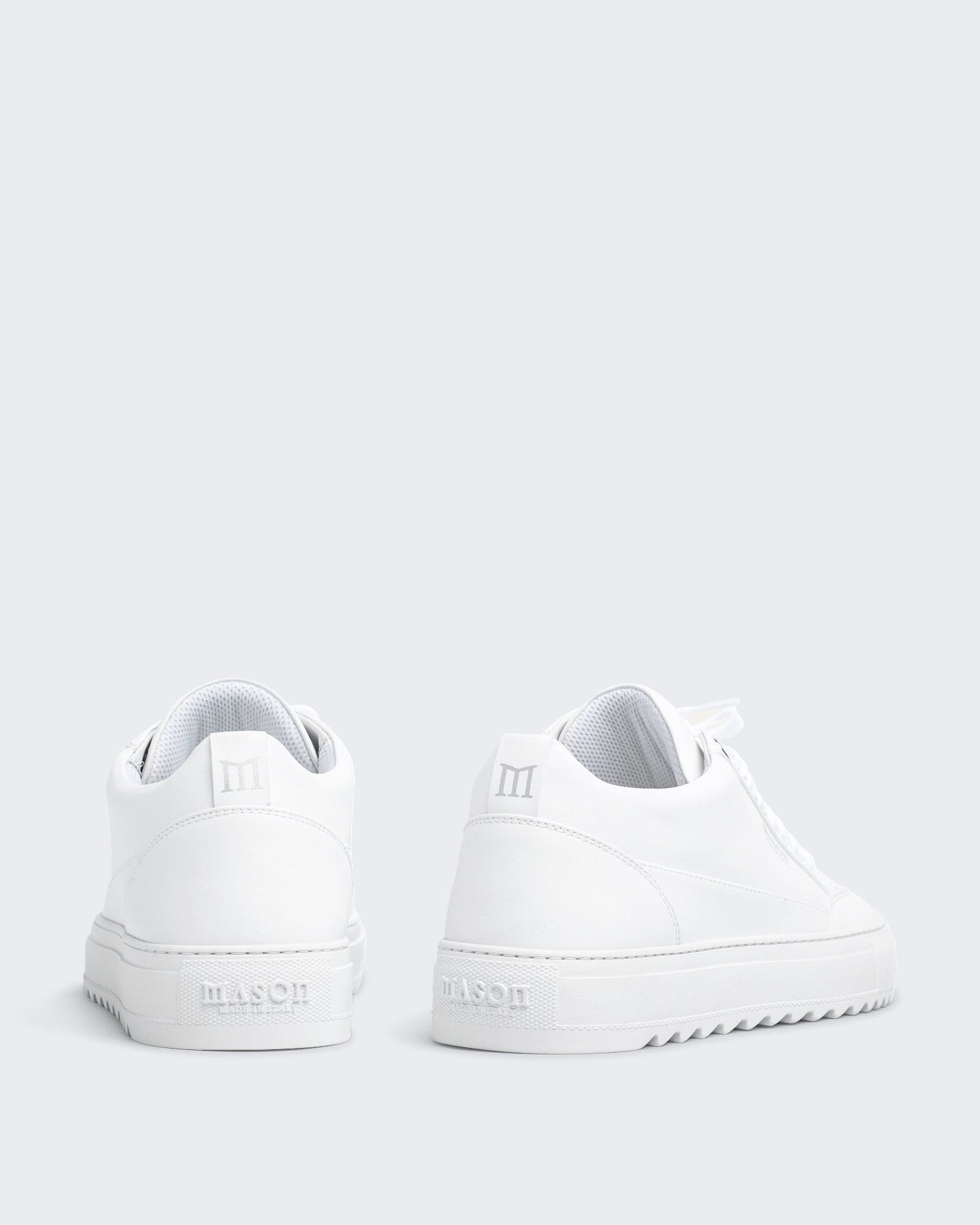 Heren Leren sneaker in strak wit