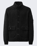 Men's Gebreid Cardigan met knoopsluiting in Black