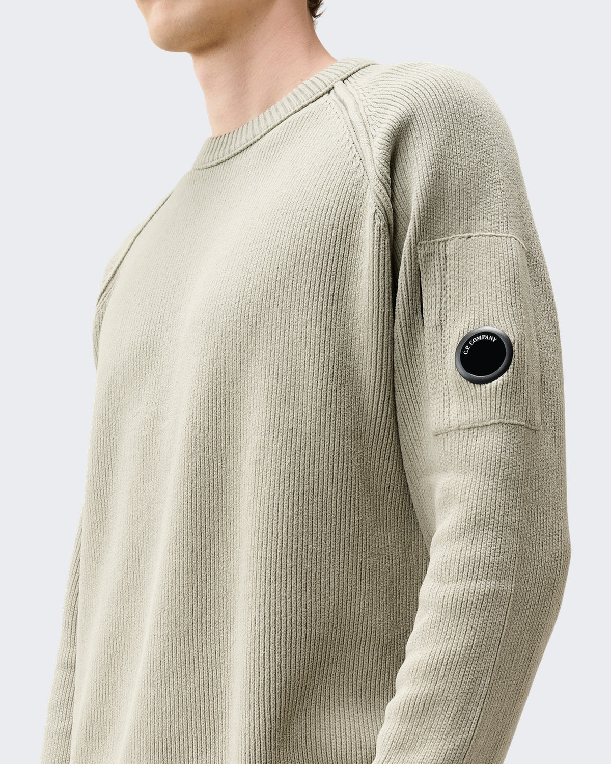 Men's Gebreide Jumper met ronde hals in Grey