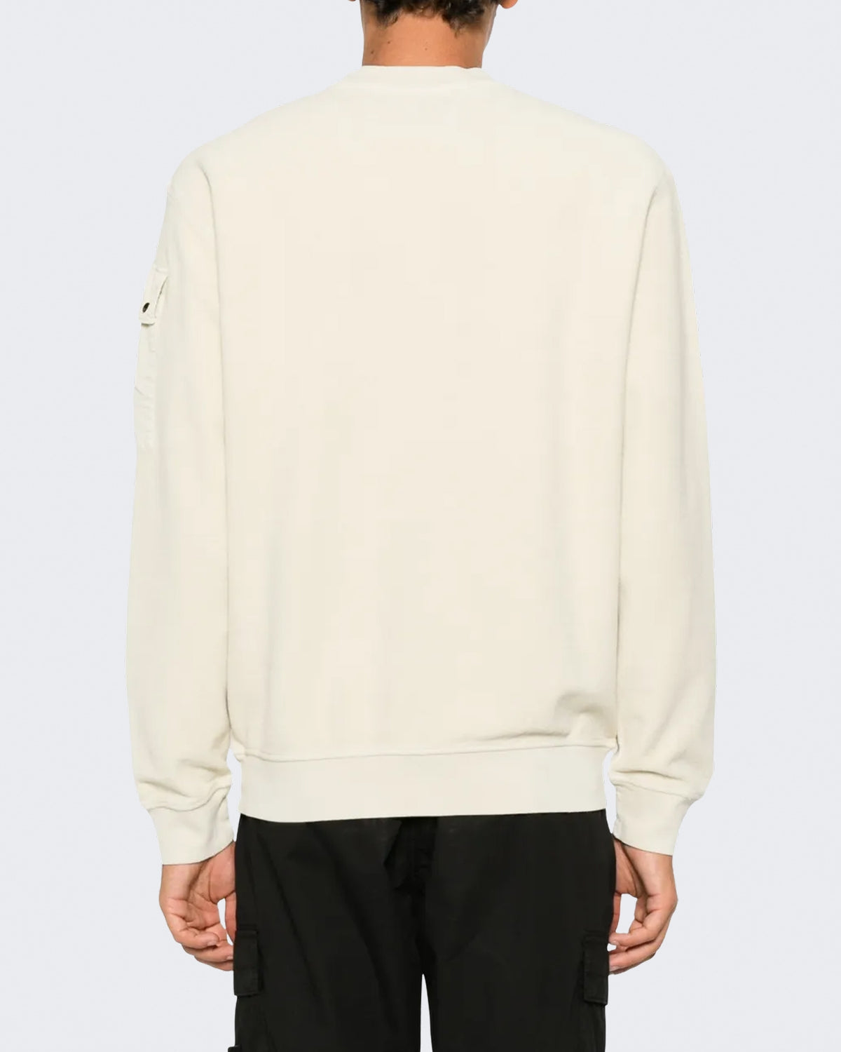 Men's Sweater met ronde hals in zilverberken tint Silver