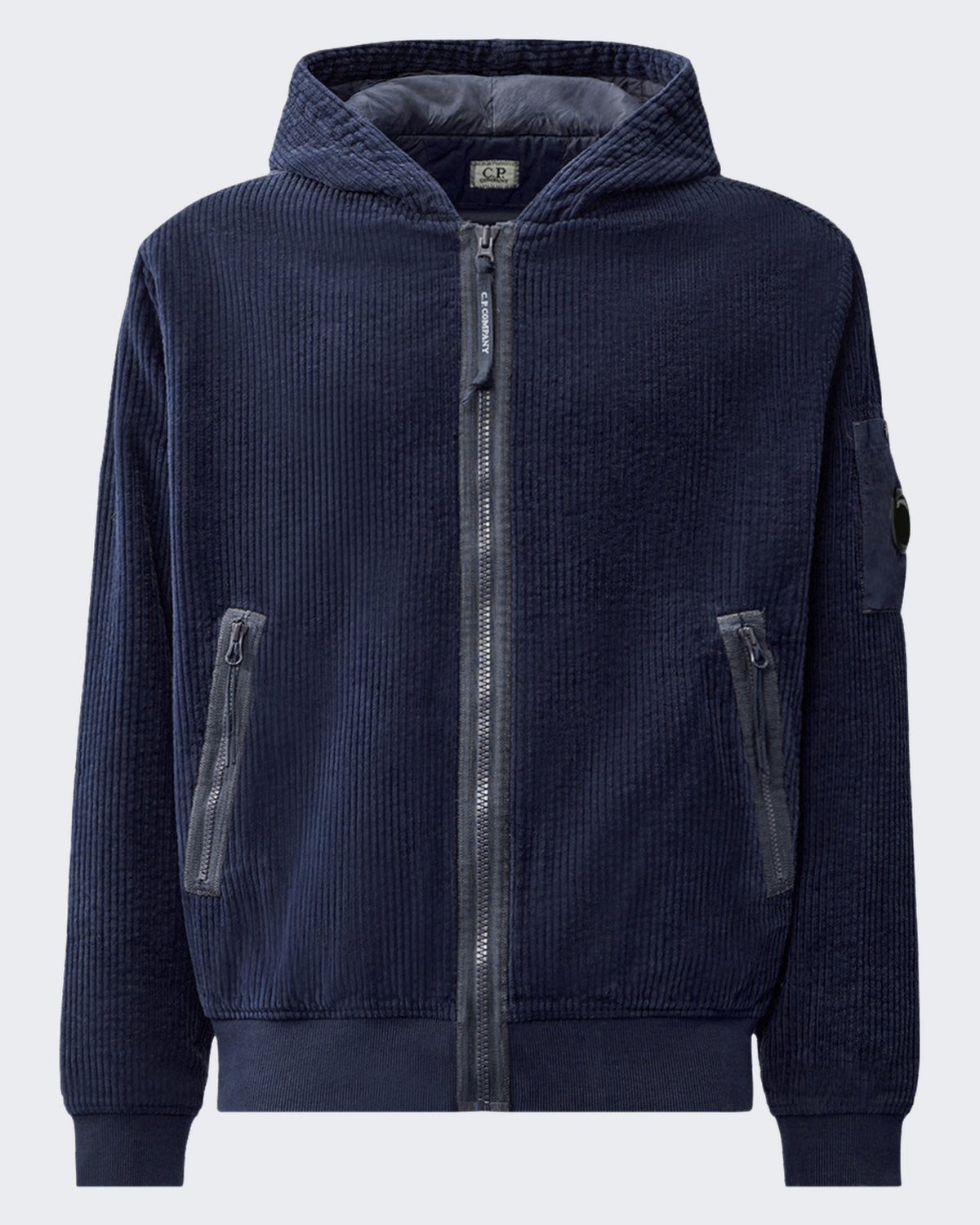 Men's Hoodie met open kraag Blue