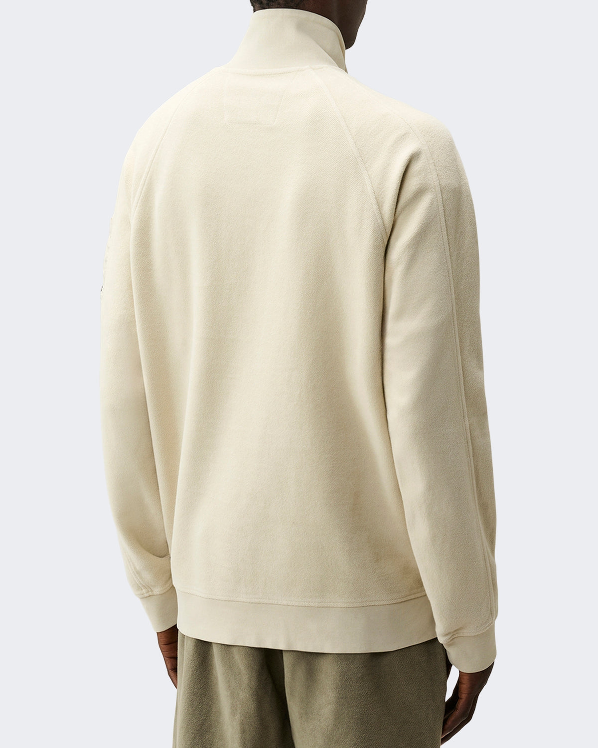 Men's Sweatshirt met polokraag Silver