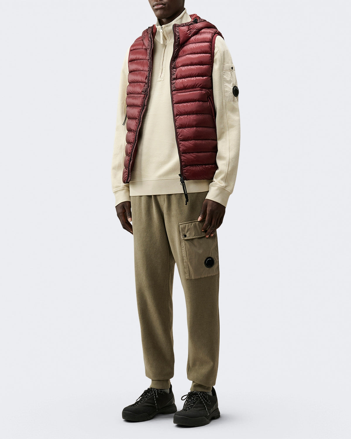 Men's Sweatshirt met polokraag Silver