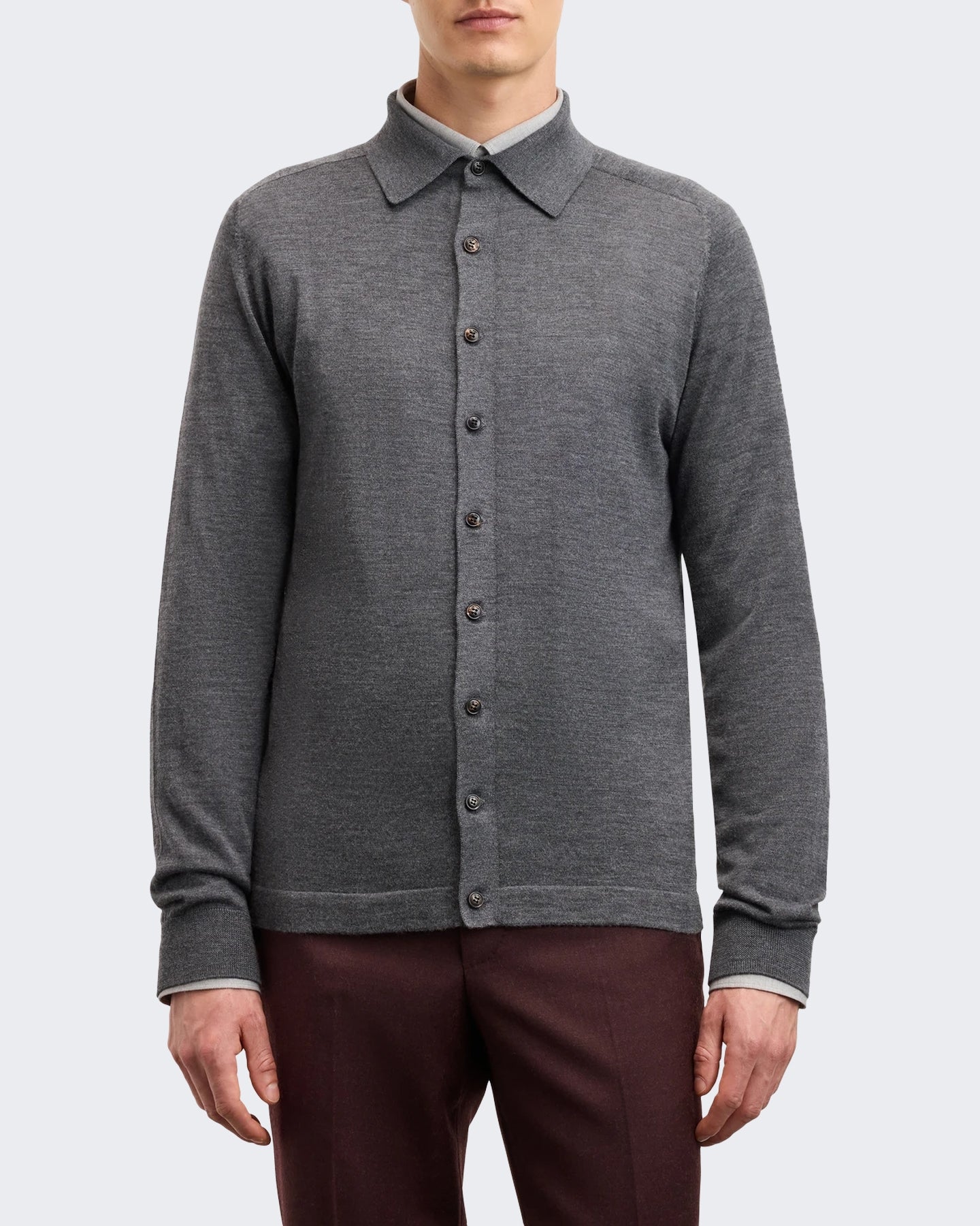 Men's Fijngebreid knitwear Jumper in Grey