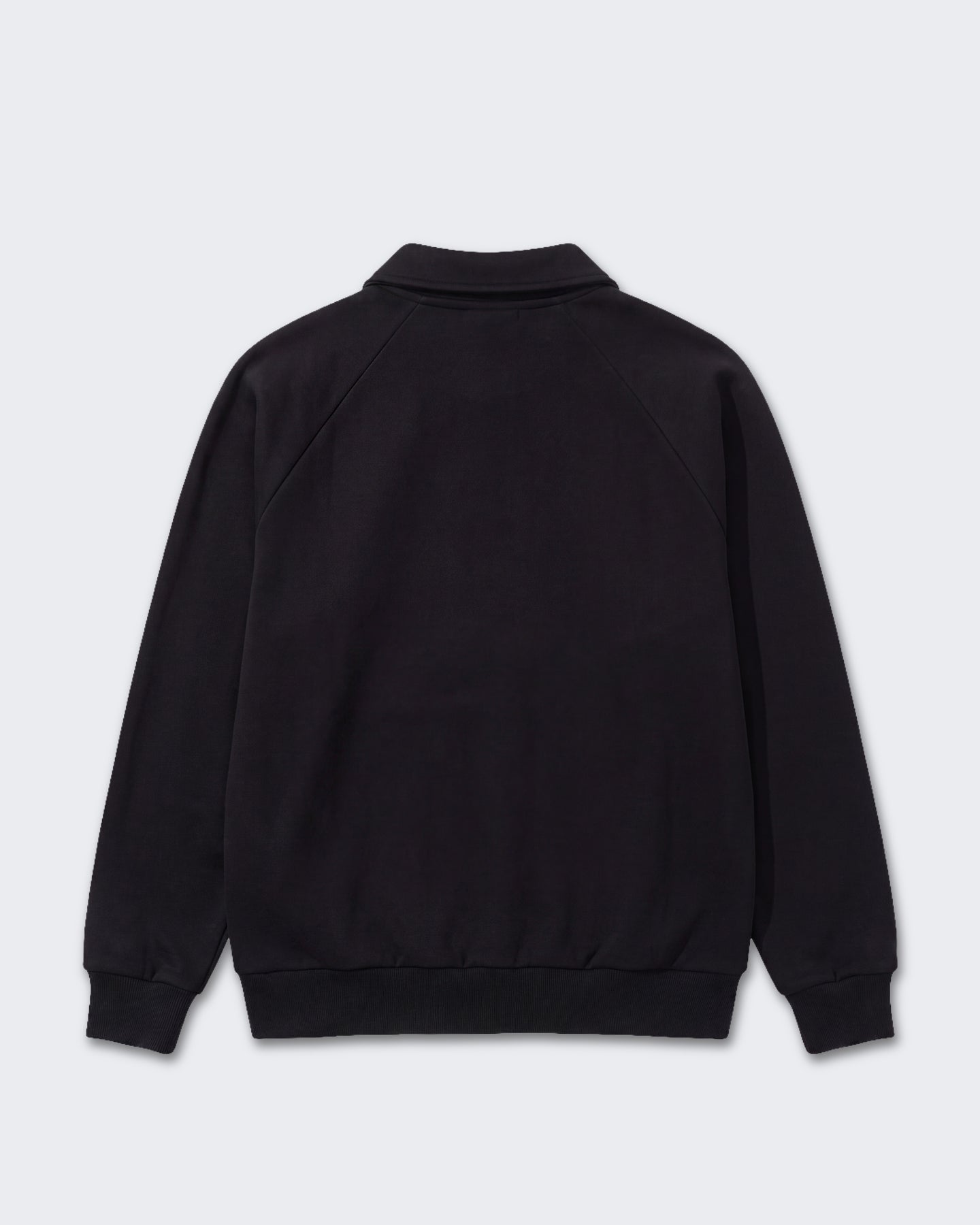 Heren Sweater met raglanmouwen en halve rits Zwart