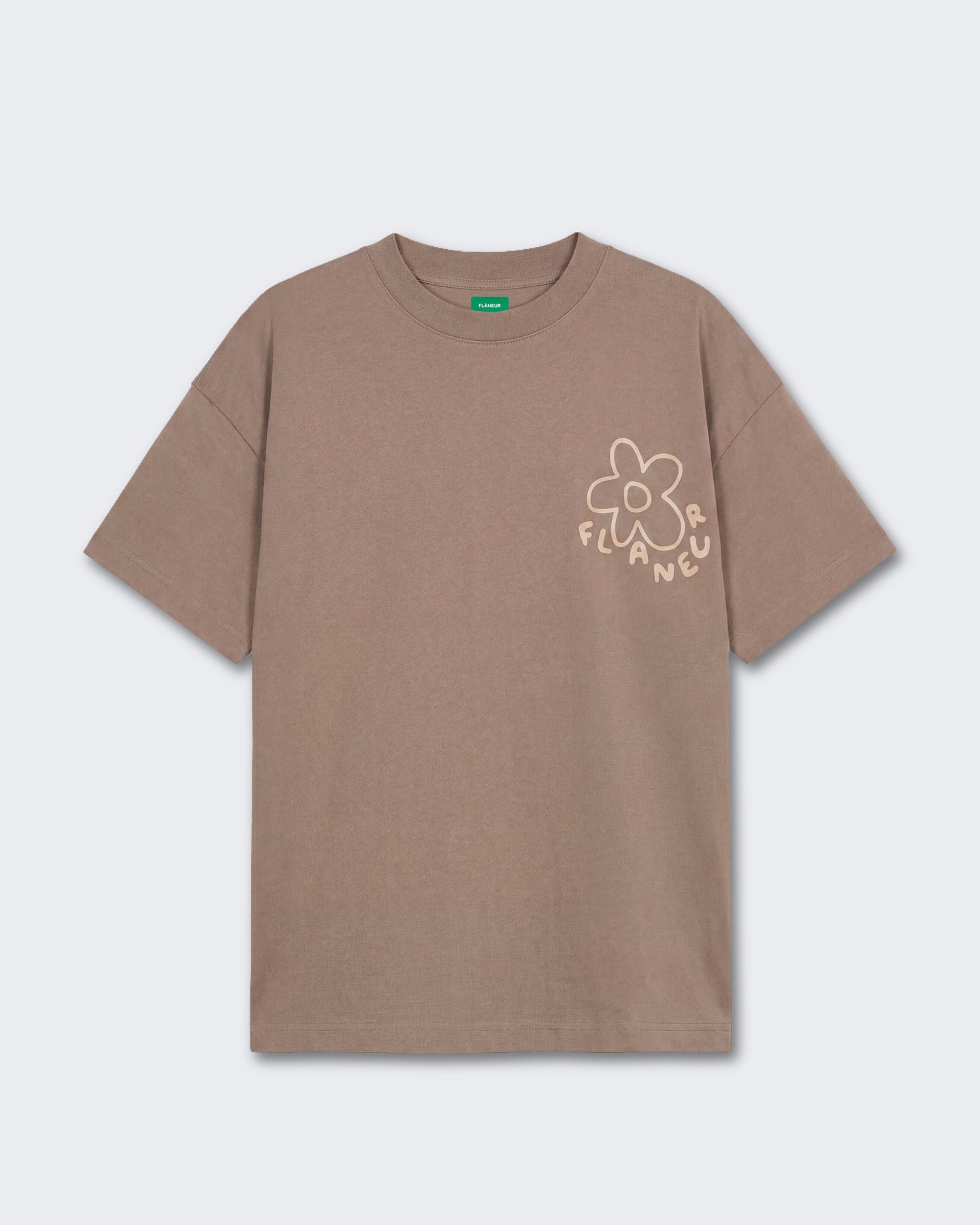 Heren Blossom T-shirt met korte mouw Bruin