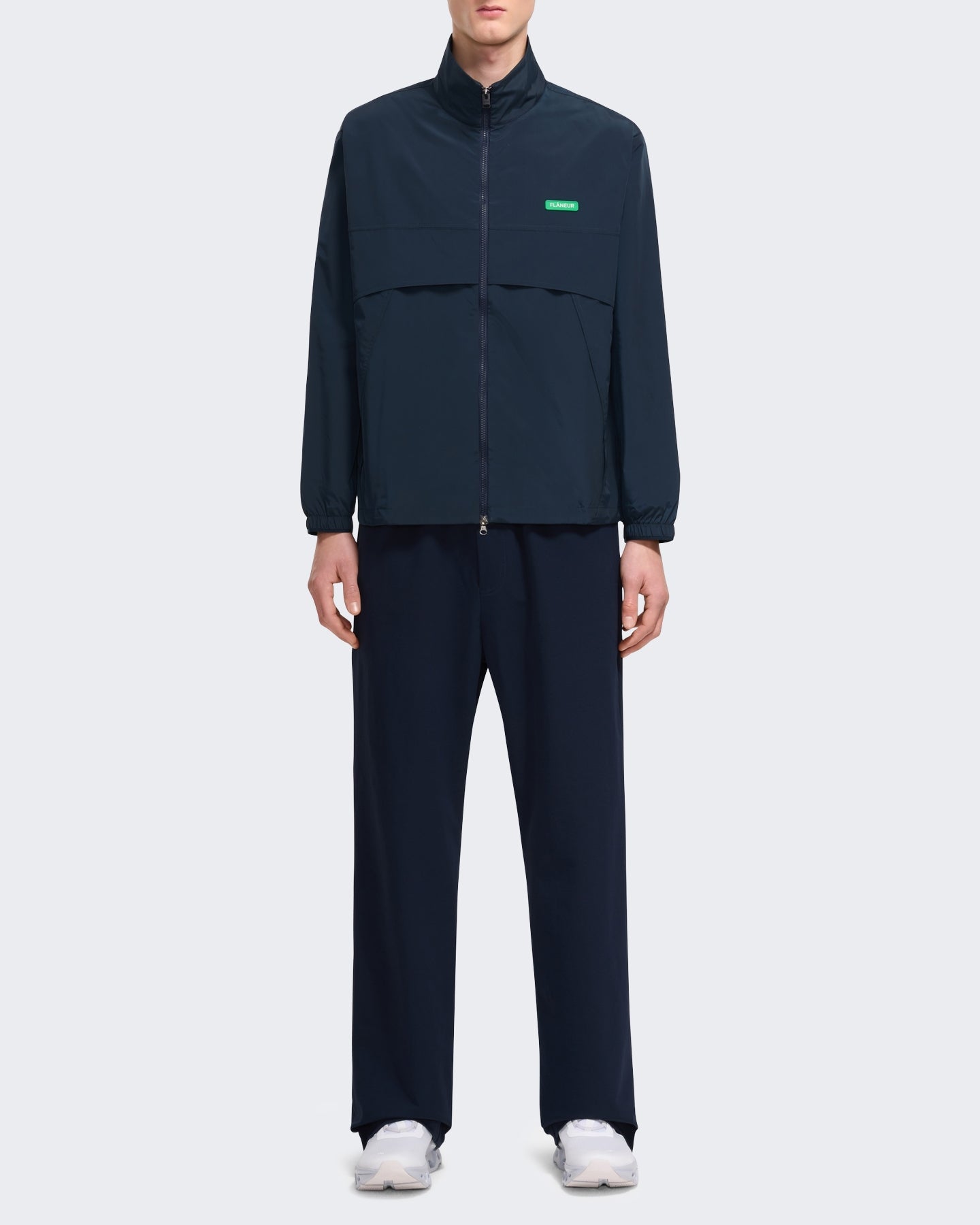 Heren Badge track jacket met embleem Blauw