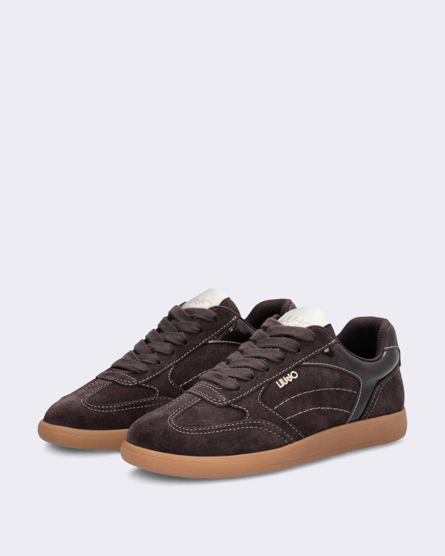 Dames Connor Leren sneaker in bruine kleur Bruin