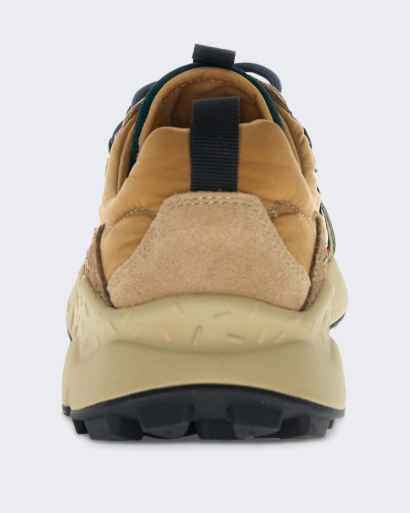 Heren Leren sneaker met suède details Bruin