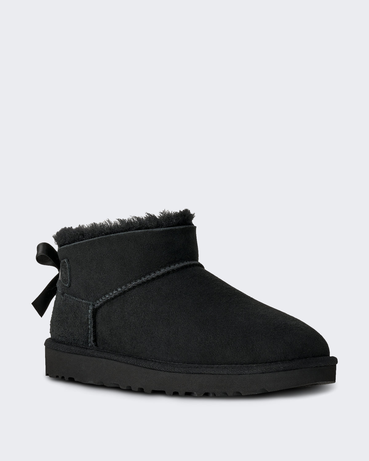Women's Ultra mini Boots met strikdetail Black