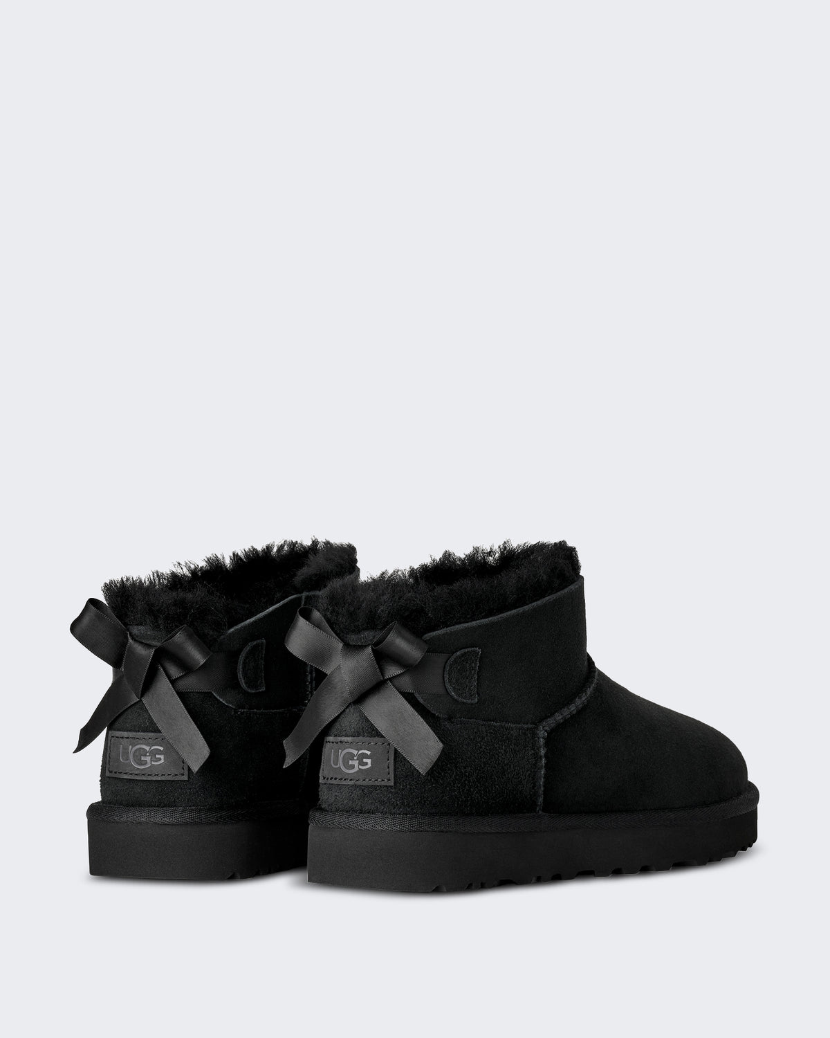 Women's Ultra mini Boots met strikdetail Black