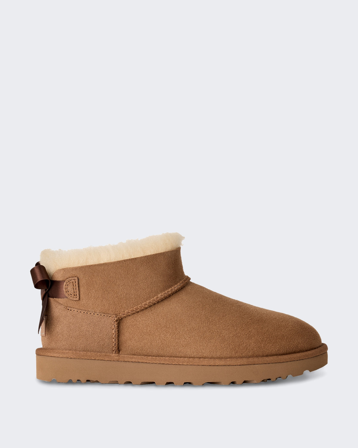 Women's Ultra mini Boots met strikdetail Beige