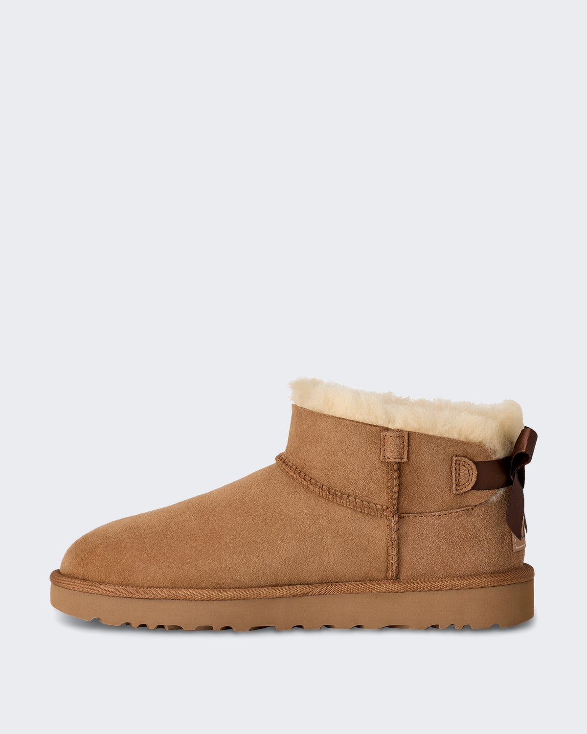 Women's Ultra mini Boots met strikdetail Beige