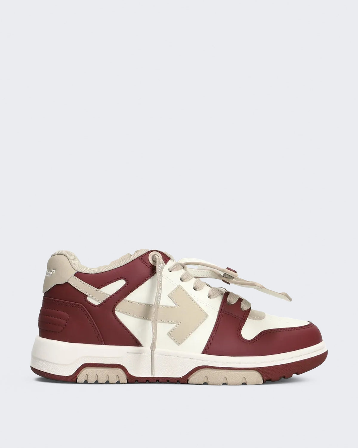 Women's Out Of Office sneaker bordeauxrood met beige Off White