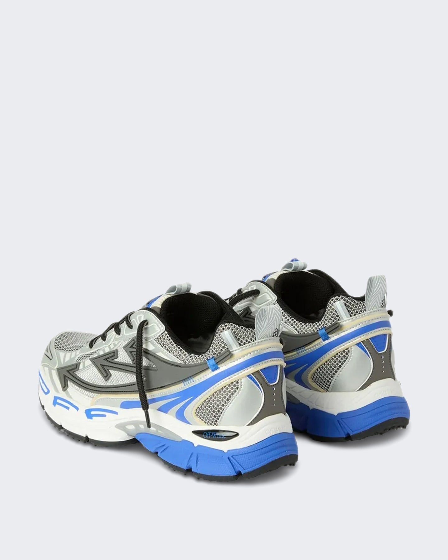 Heren Lage sneaker in grijs en blauw