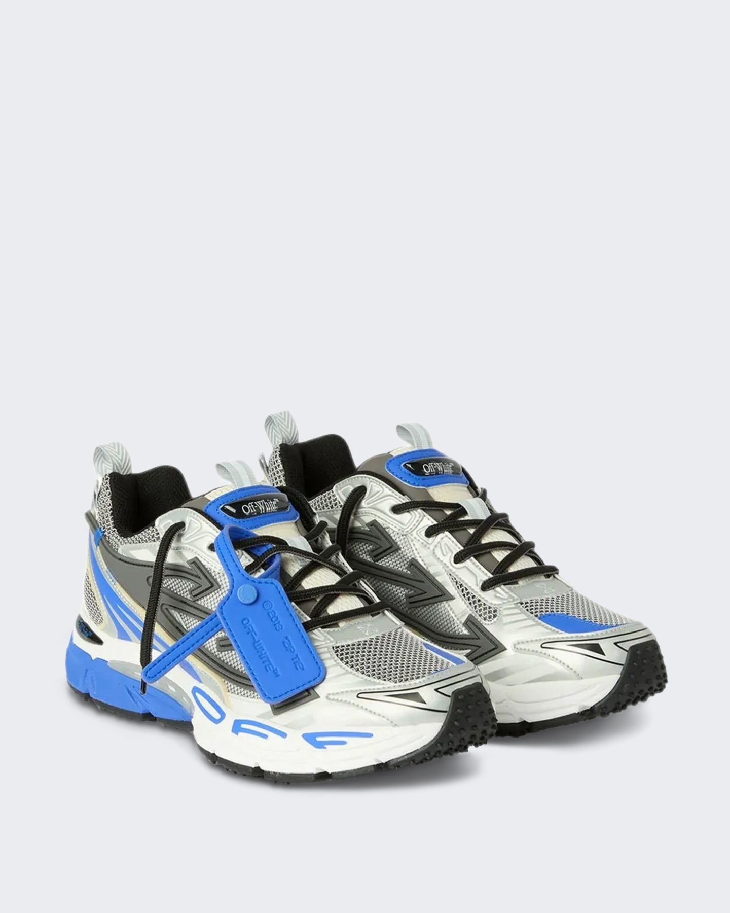Heren Lage sneaker in grijs en blauw