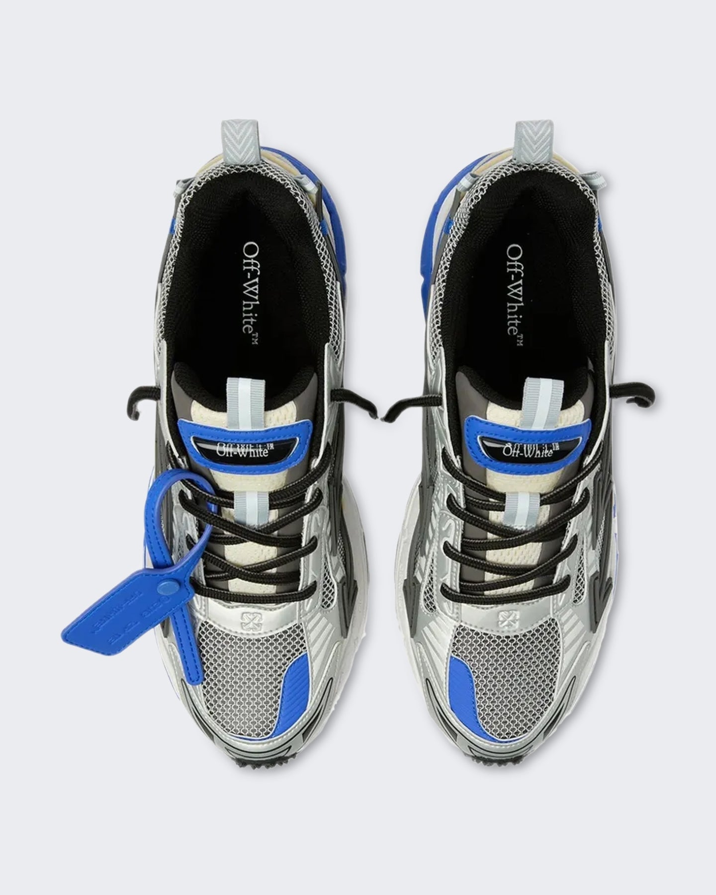Heren Lage sneaker in grijs en blauw