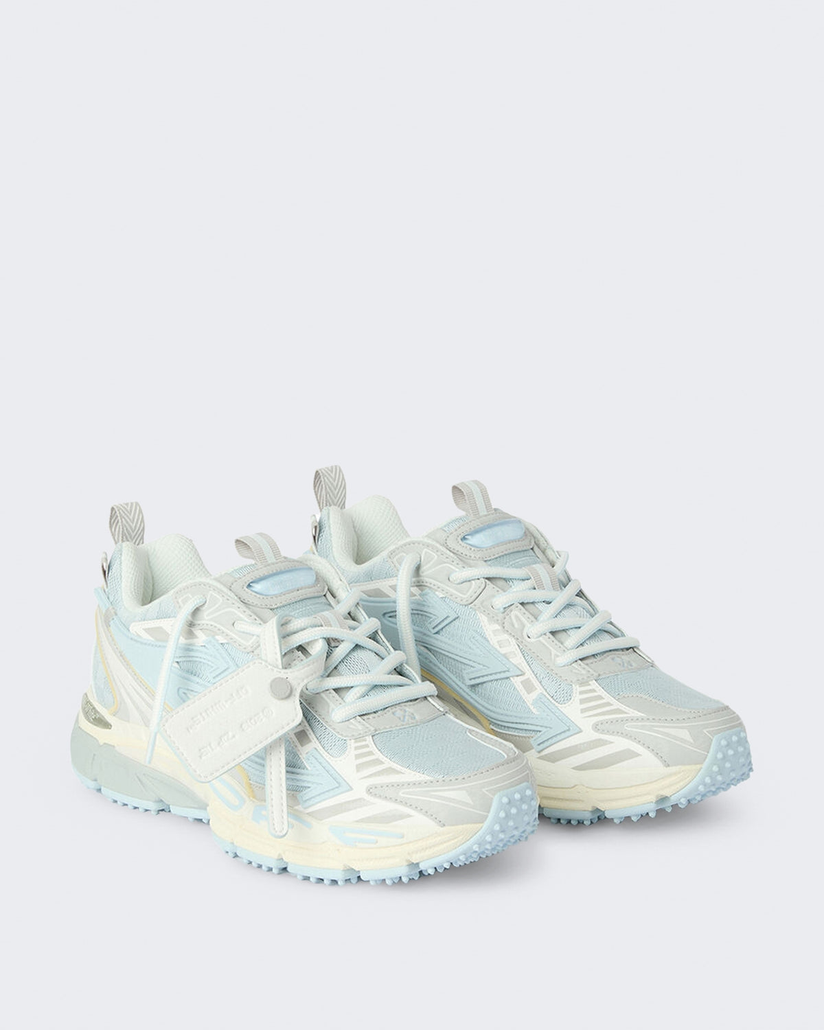 Women's Be Right Back sneaker crèmewit met neonblauw