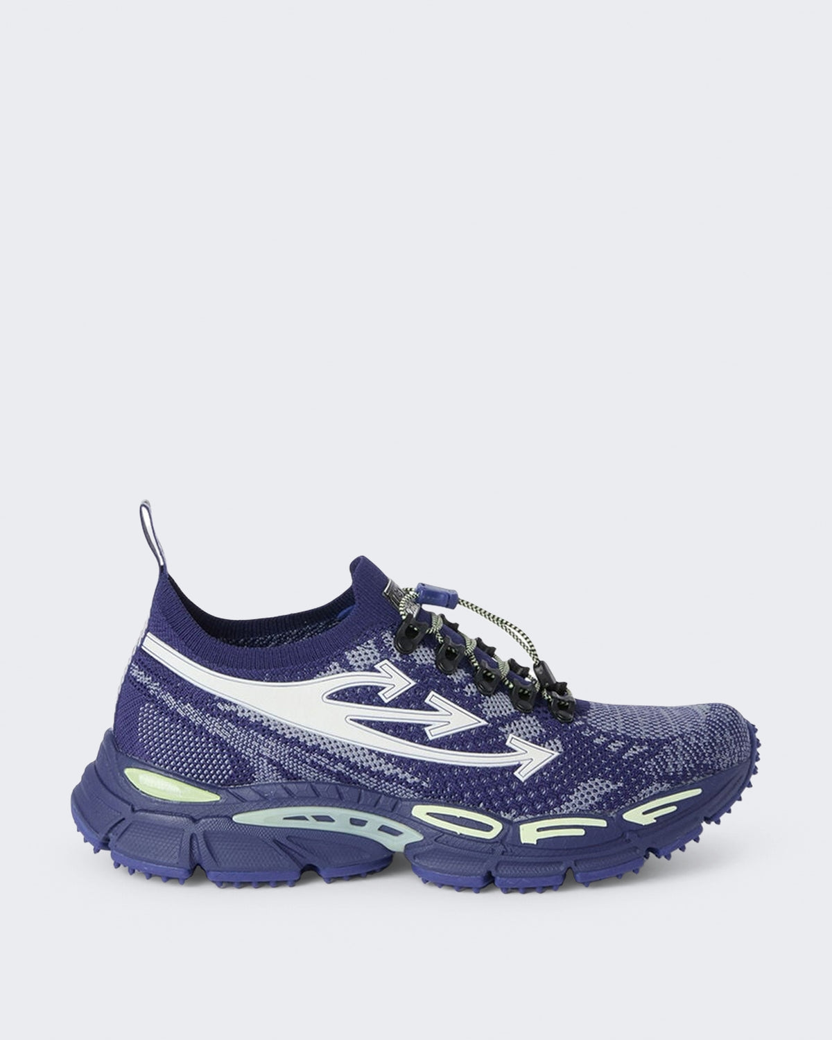 Men's Gebreide sneaker in Blue en White