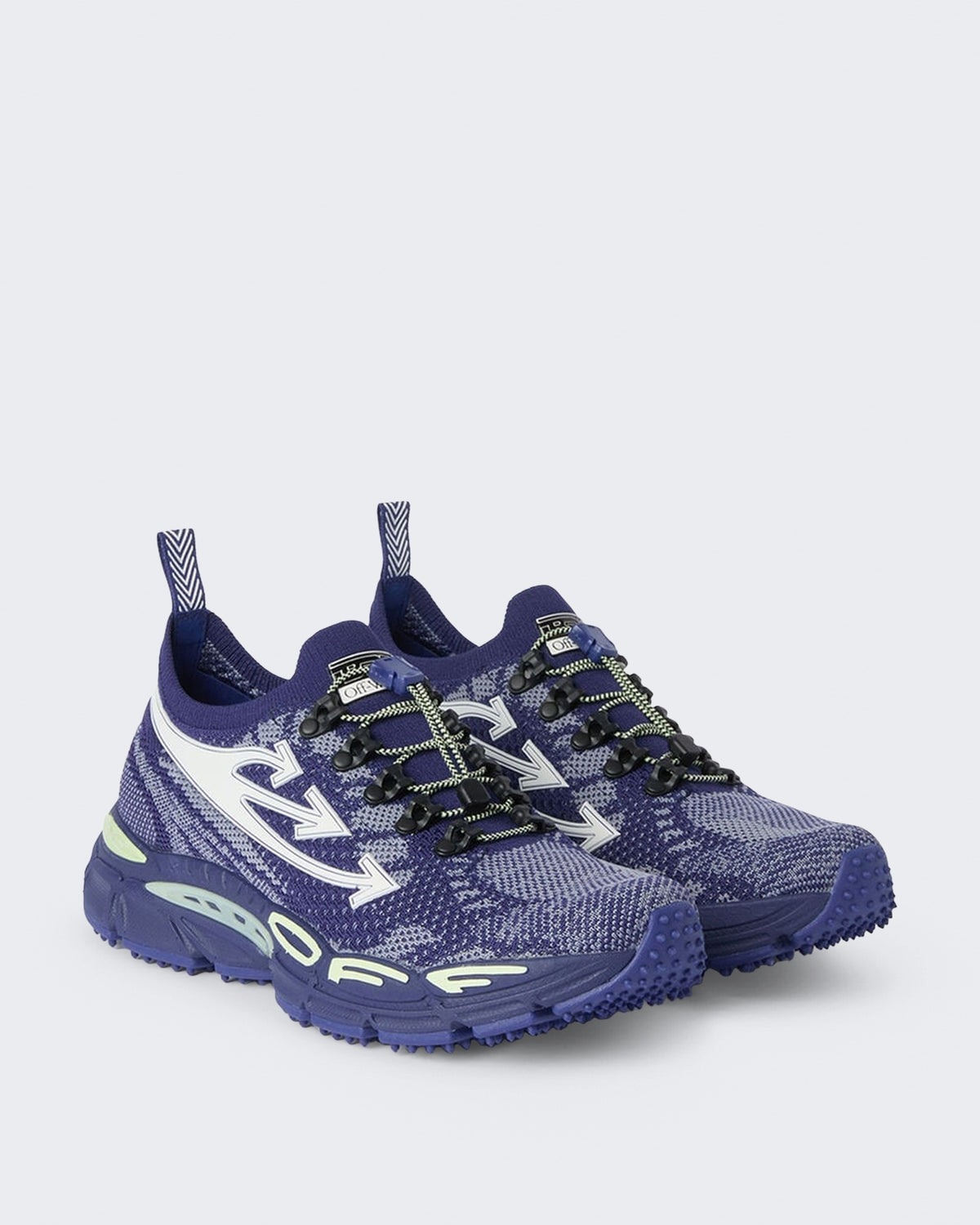 Men's Gebreide sneaker in Blue en White