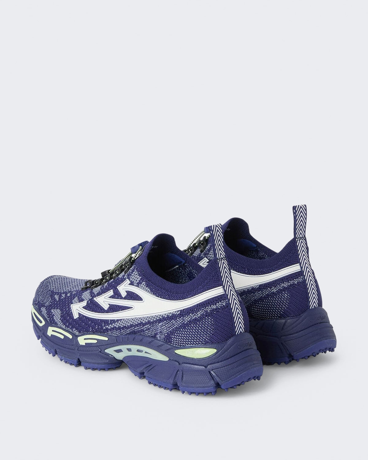 Men's Gebreide sneaker in Blue en White