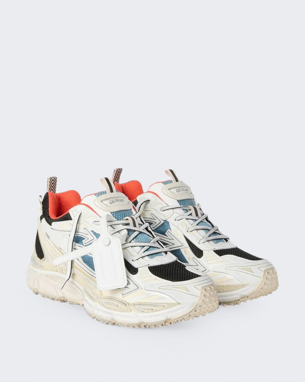Men's Be Right Back Worn Out sneaker neonblauw met White