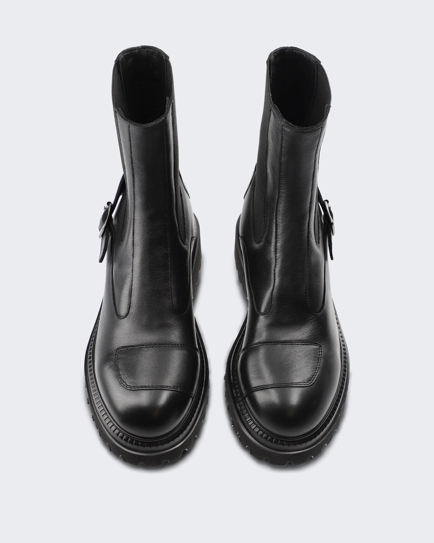 Dames Leren schoen met minimalistische uitstraling Zwart