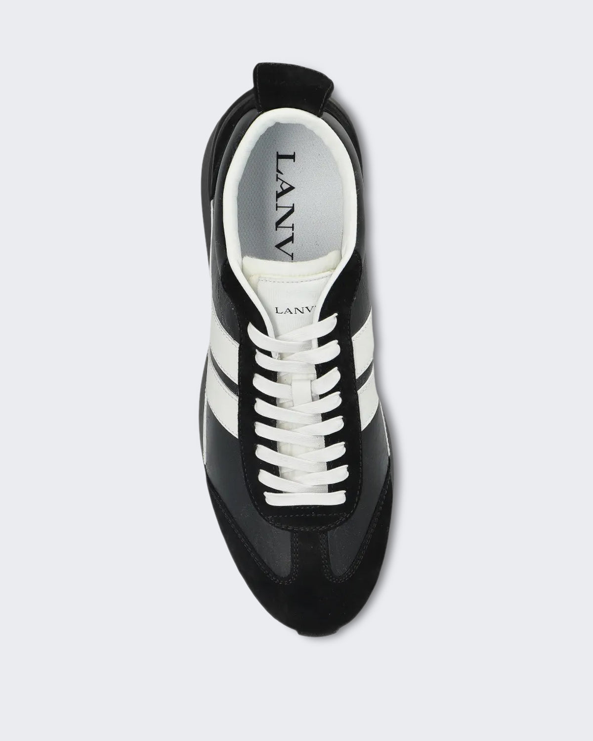 Men's Bumpr sneaker van used leer in Black-wit