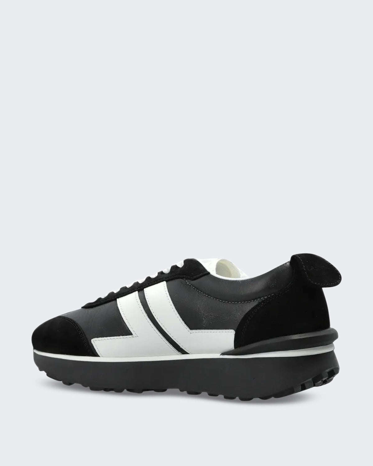 Men's Bumpr sneaker van used leer in Black-wit