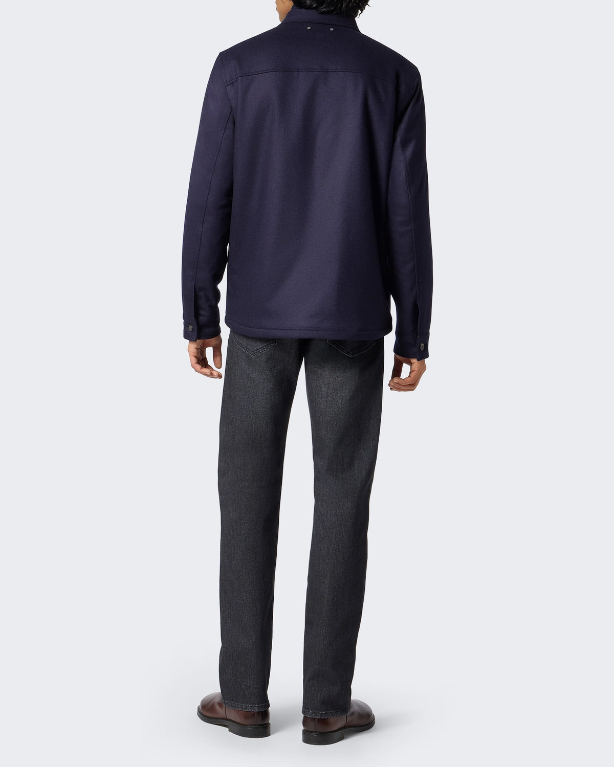 Men's Lichte Jacket met gemêleerde imitatiebont voering Blue