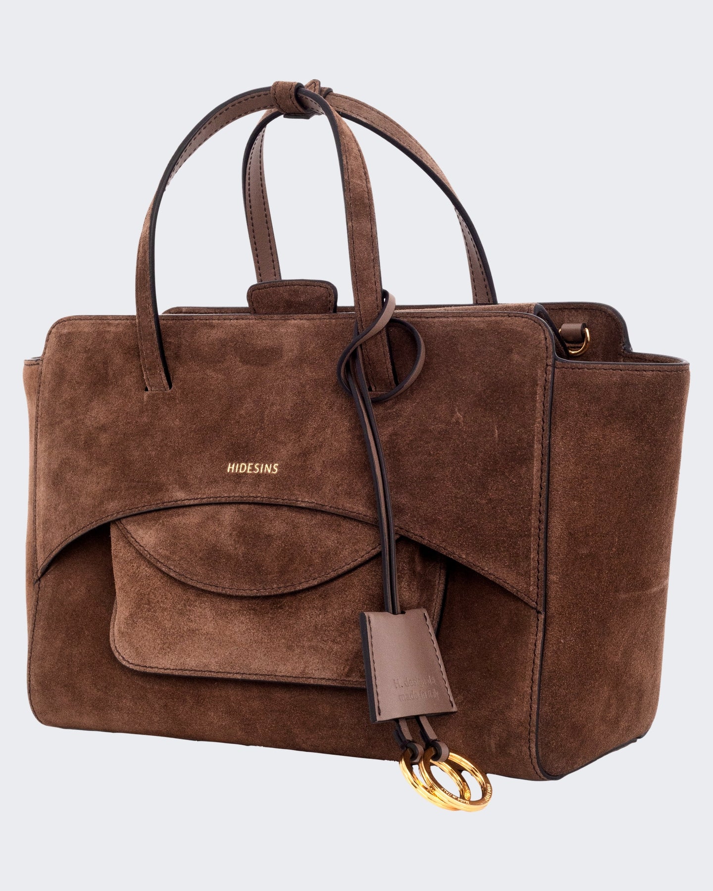 Dames Flap M Suede Chocolat