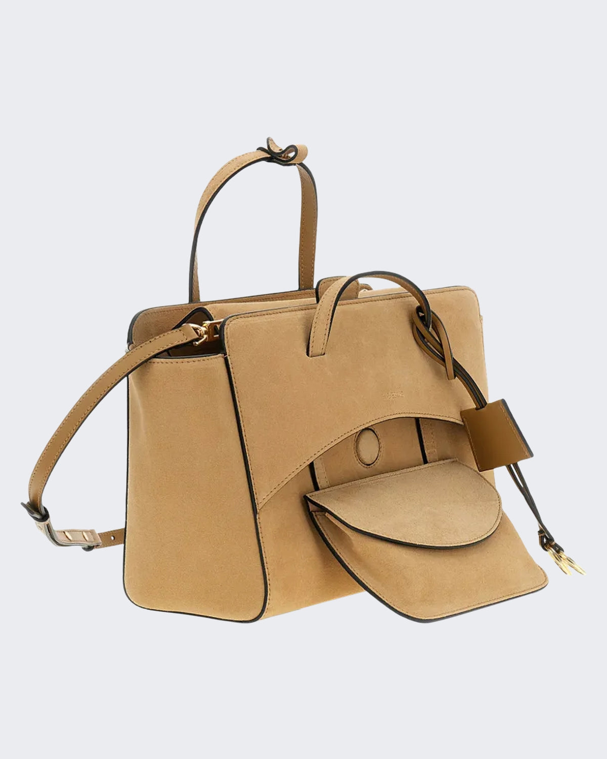 Women's Flap M Suede Camel