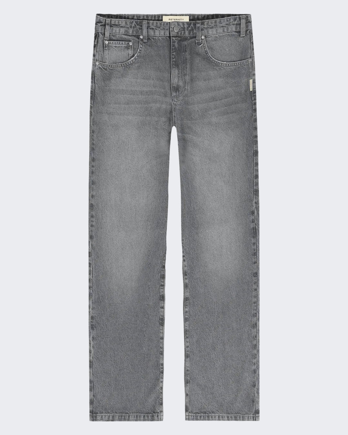 Men's Essential Straight Fit Denim Washed Grey