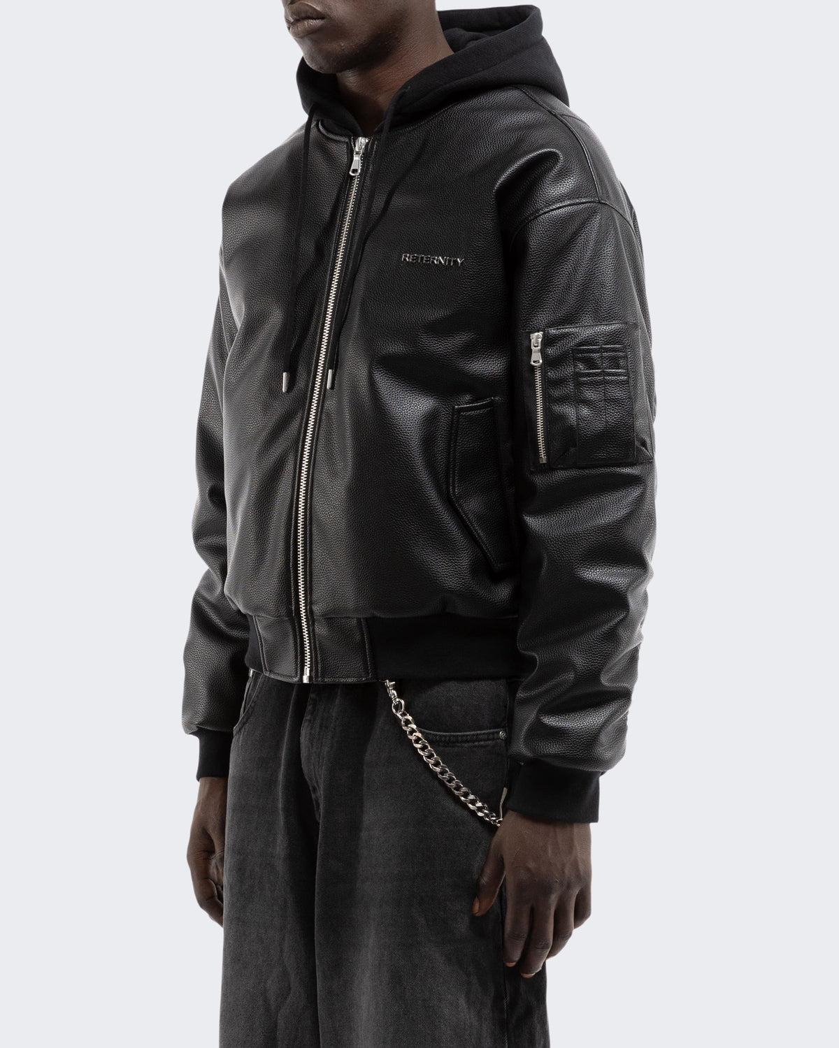 Men's Métropolitain Bomber Black Leather