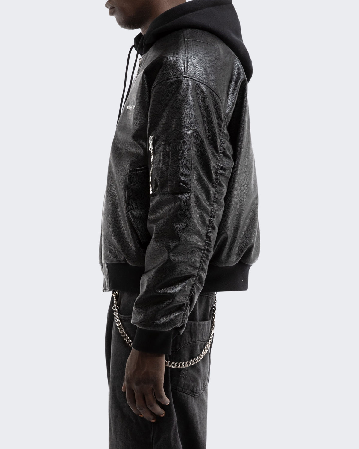 Men's Métropolitain Bomber Black Leather