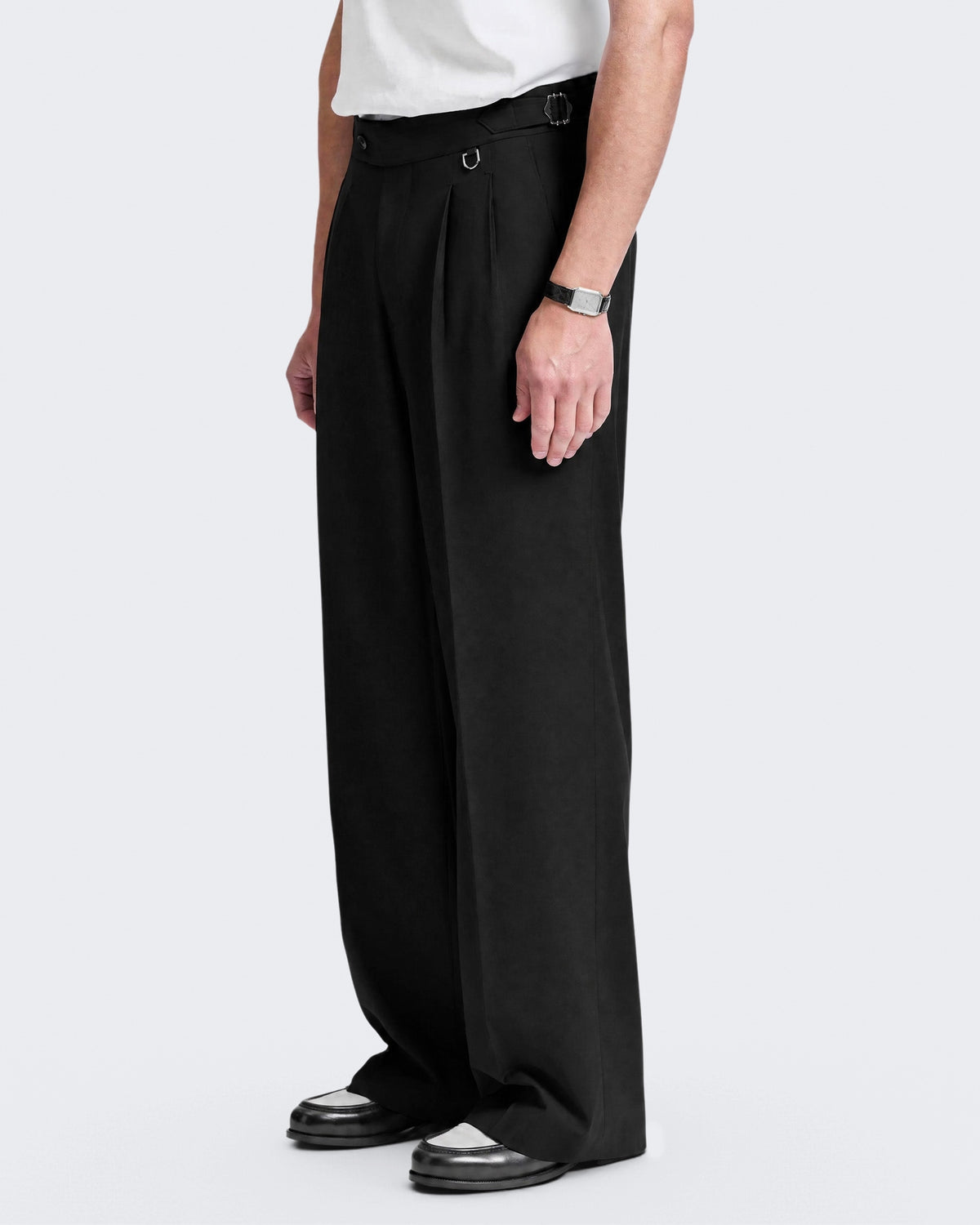 Men's Tailored Baggy Pants Black