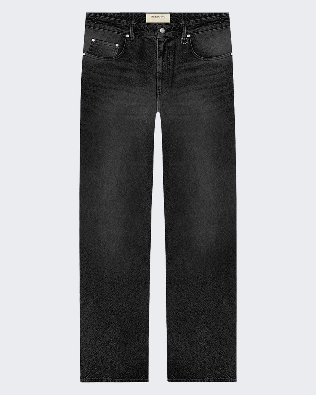 Men's Essential Straight Fit Denim Washed Black