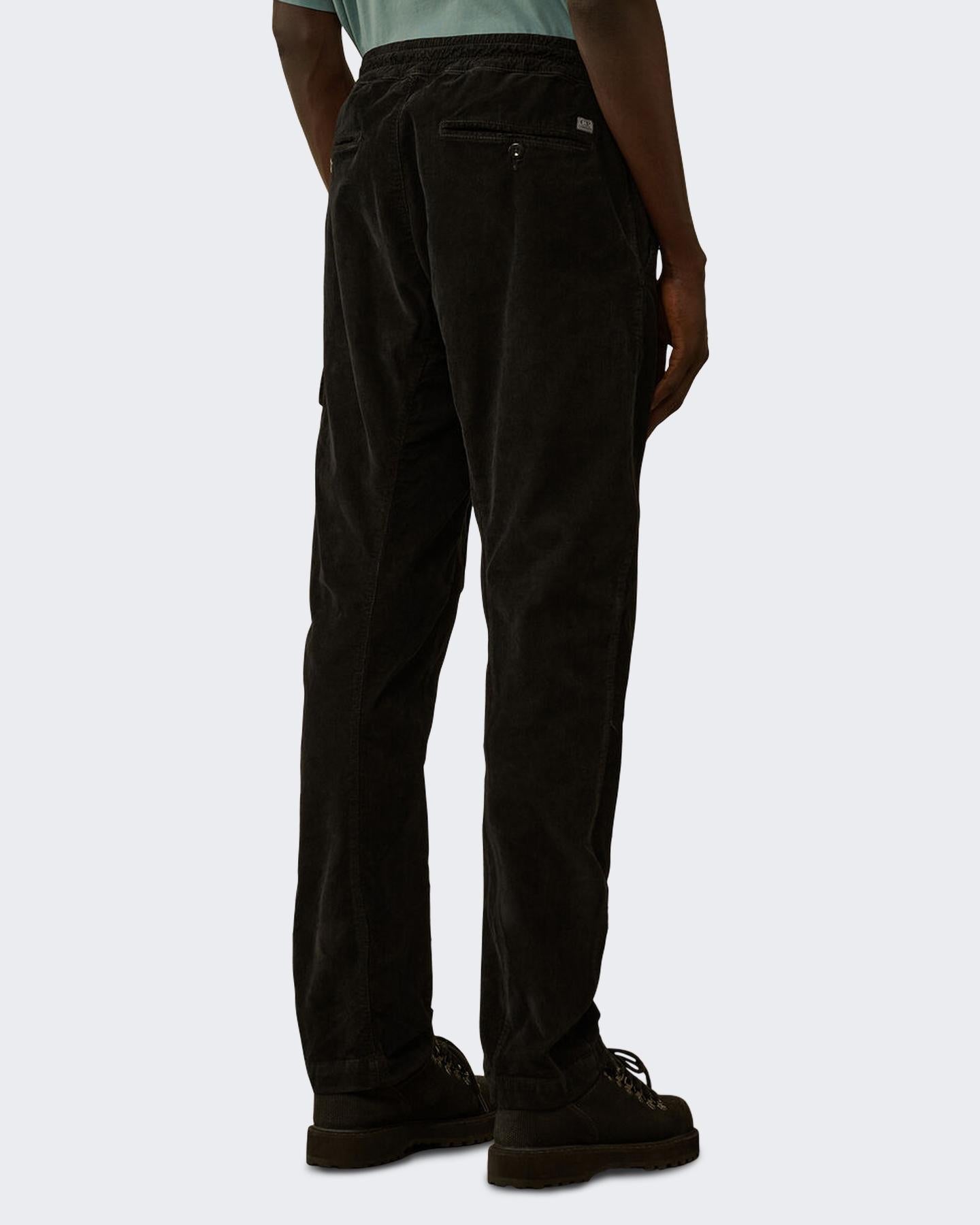 Heren Curduroy Cargo Pants Zwart