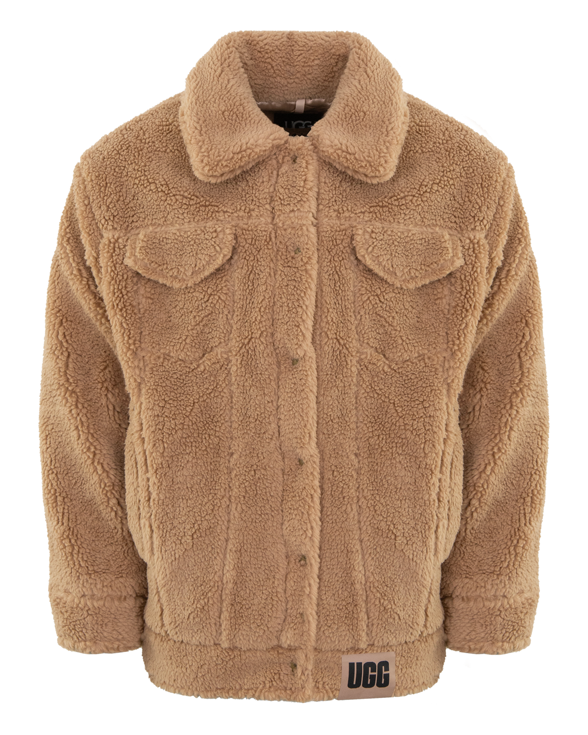 Women Sherpa Trucker Jacket Camel