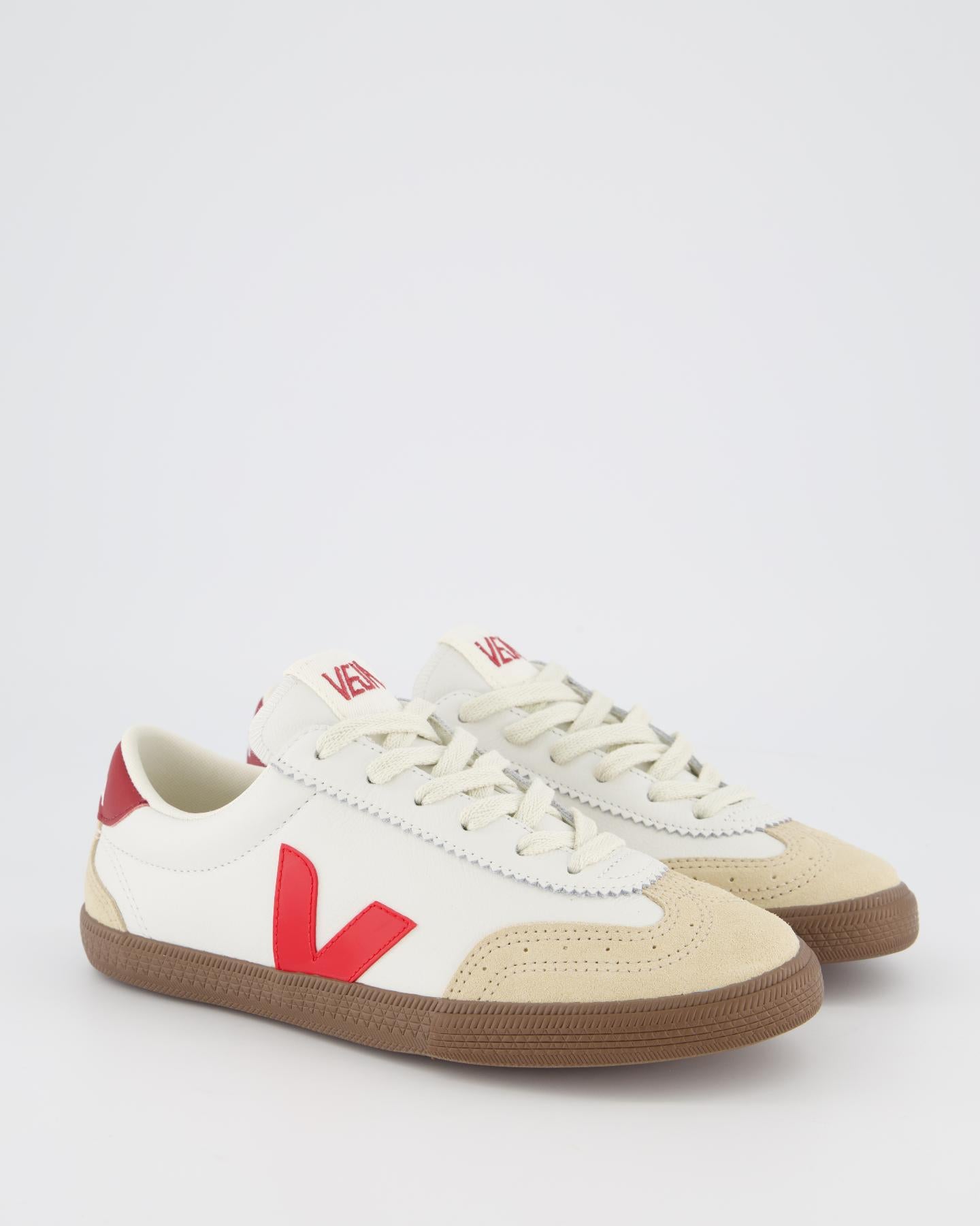 Dames Volley Sneaker Wit/Rood