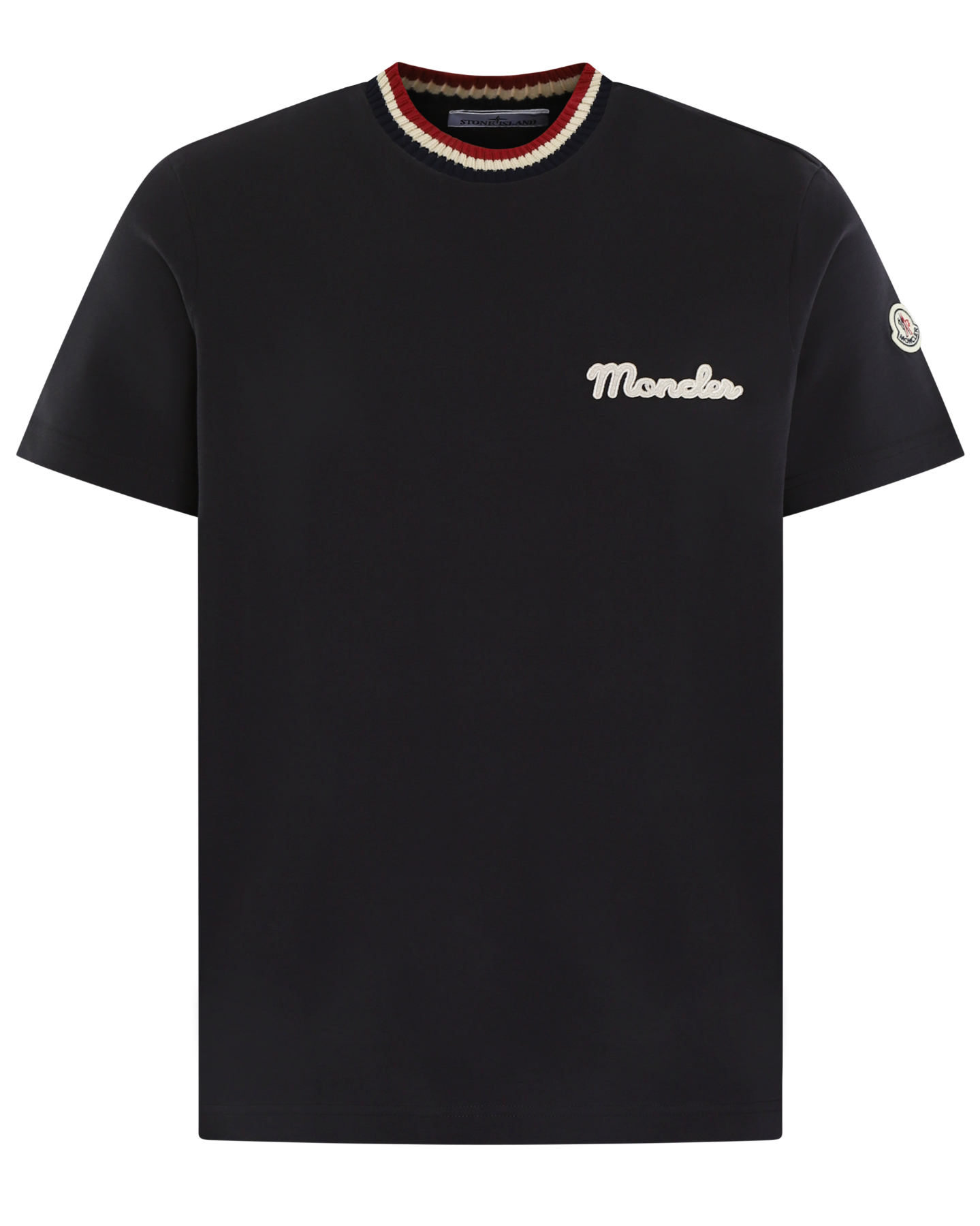 Heren Embroidered Logo T-Shirt Zwart