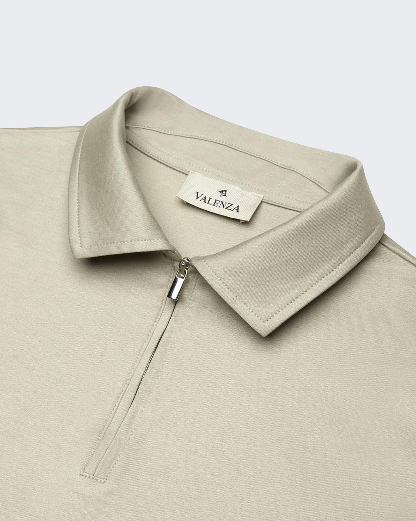 VALENZA Heren Supima Polo Zip Collar