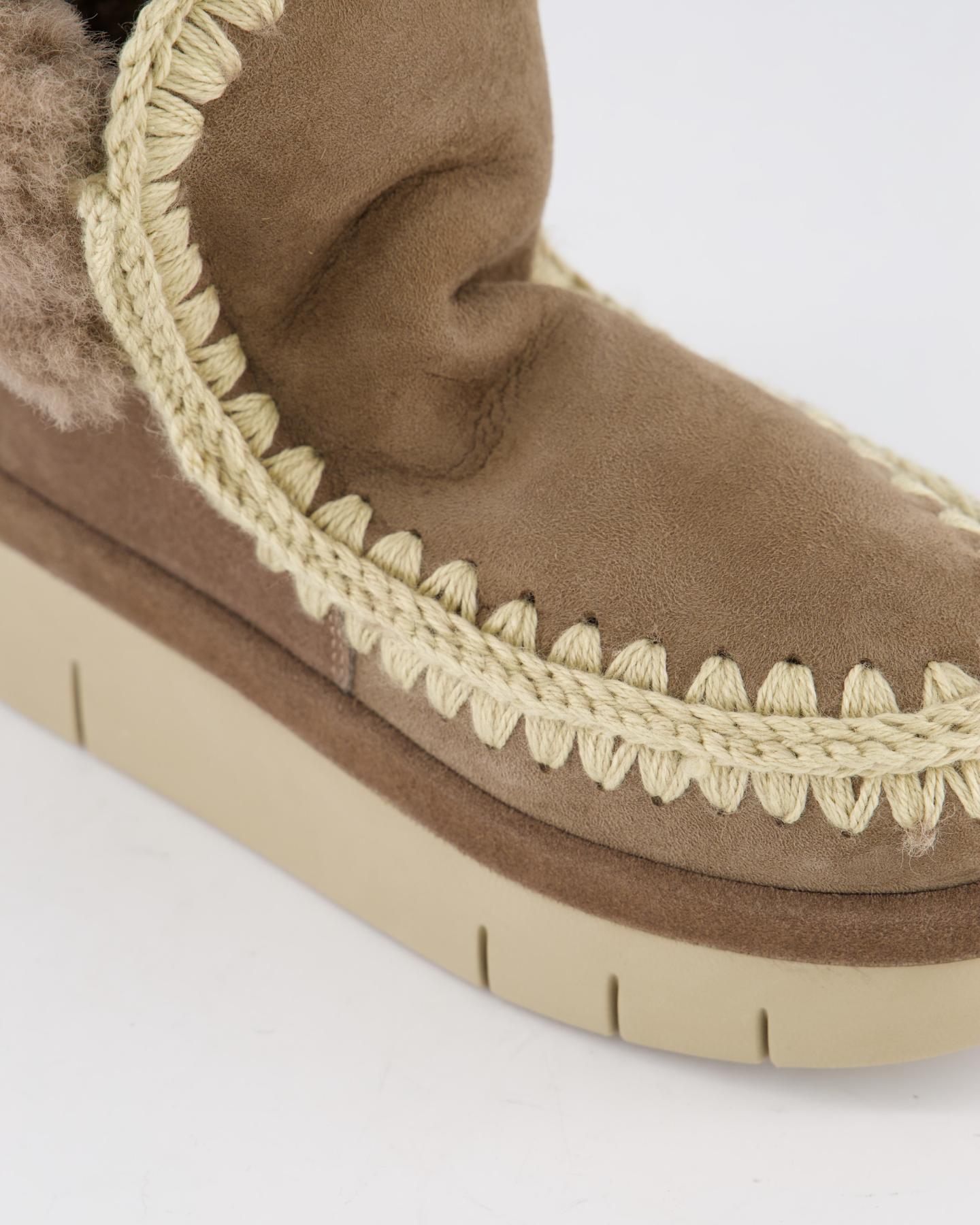 Dames Welt Furry Collar Elephant Gre