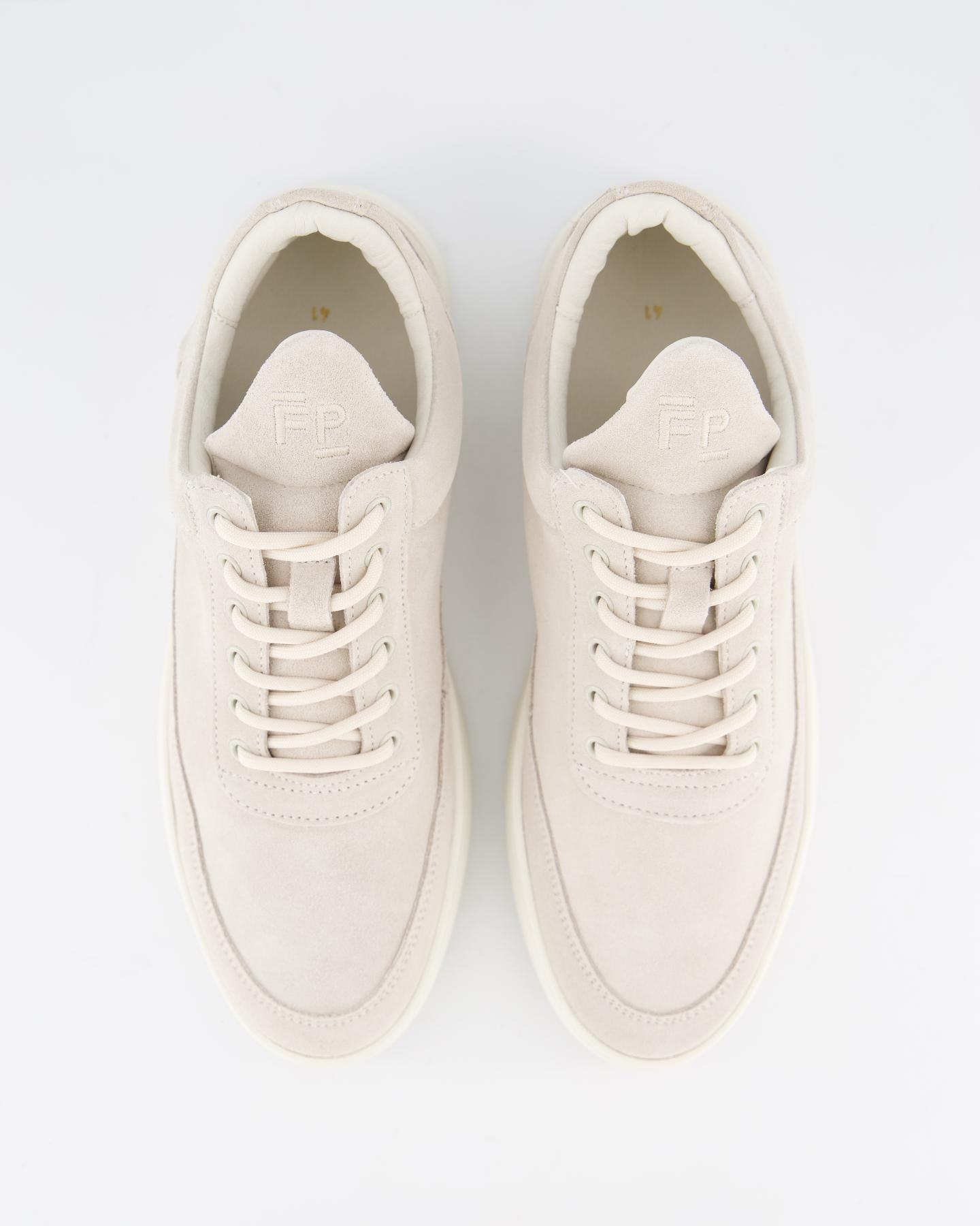 Heren Low Top Suede Organic Wit
