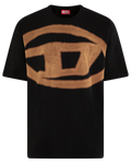 Men's Diesel T-Boxt-Bleach T-Shirt Black — huidige kleur