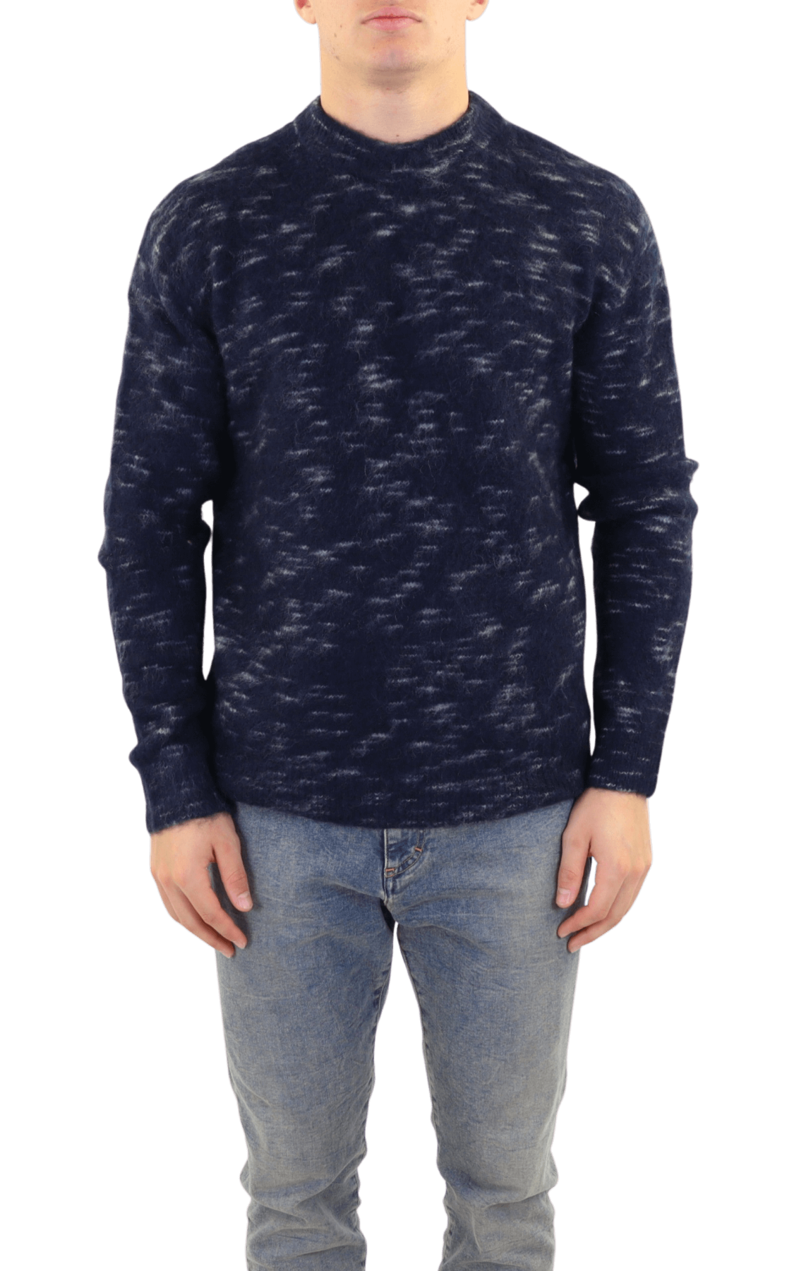 Men Knitted Jumper Blue