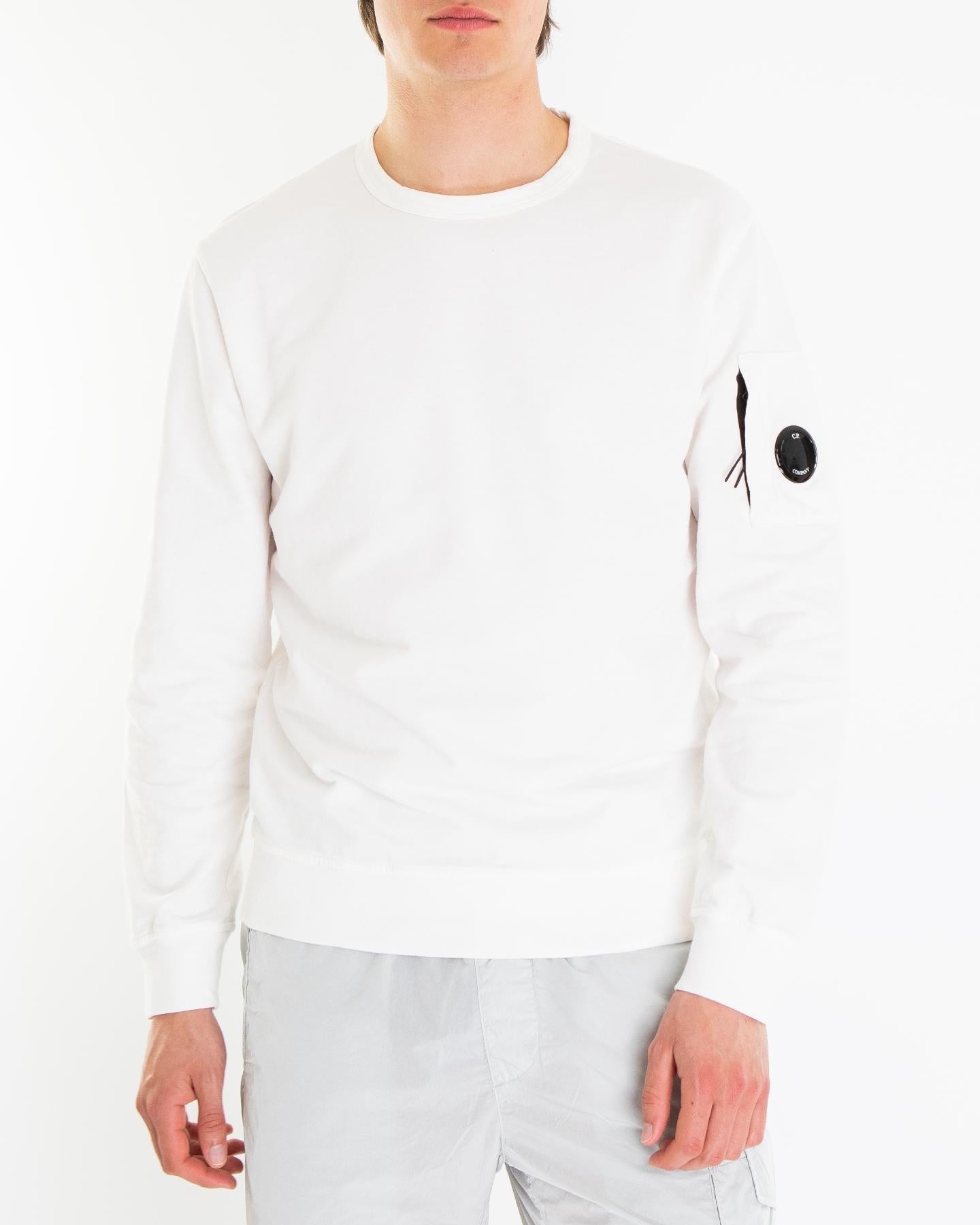 Heren Lens Detailed Sweater Wit